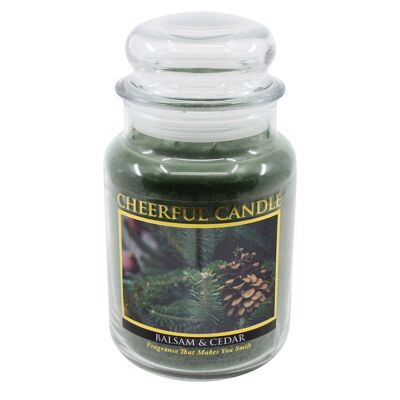 CHEERFUL CANDLE BALSAM & CEDAR SCENTED CANDLE