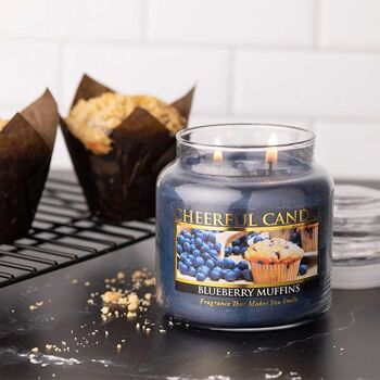 CHEERFUL CANDLE BOUGIE PARFUMÉE BLUEBERRY MUFFINS 2
