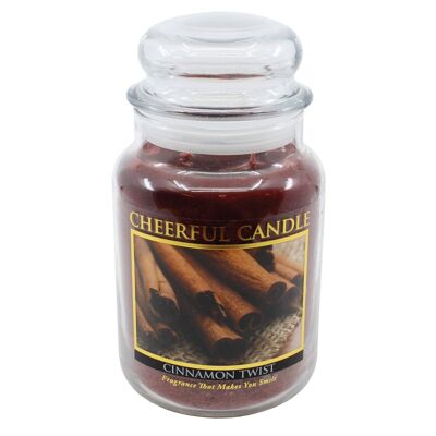 CHEERFUL CANDLE CINNAMON TWIST SCENTED CANDLE