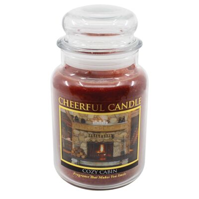 CHEERFUL CANDLE SCENTED CANDLE COZY CABIN