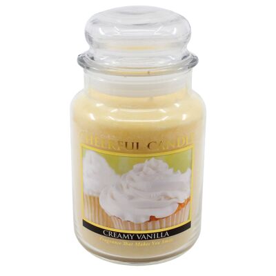 CHEERFUL CANDLE CREAMY VANILLA SCENTED CANDLE