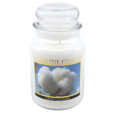 CHEERFUL CANDLE SCENTED CANDLE CRISP COTTON