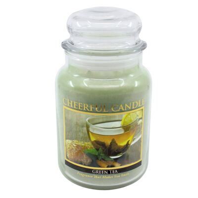 CHEERFUL CANDLE GREEN TEA SCENTED CANDLE