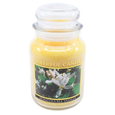 CHEERFUL CANDLE SCENTED CANDLE HONEYSUCKLE VANILLA