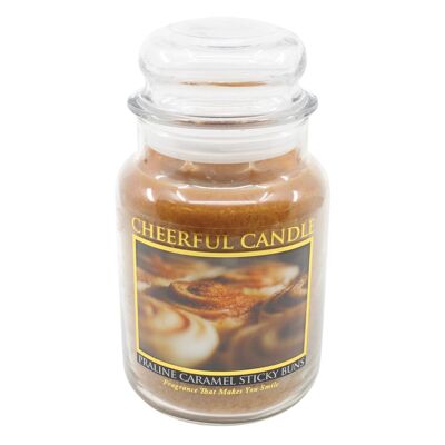 CHEERFUL CANDLE SCENTED CANDLE PRALINE CARAMEL STICKY BUN