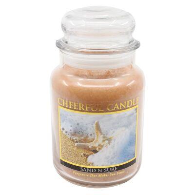CHEERFUL CANDLE SAND N SURF SCENTED CANDLE