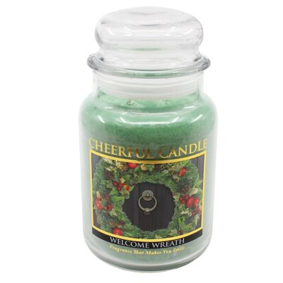 CHEERFUL CANDLE SCENTED CANDLE WELCOME WREATH