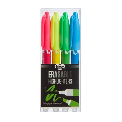 Erasable Highlighters - Pack of 4