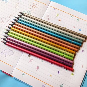 Crayons de couleur métalliques super brillants 2