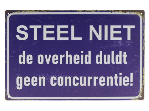 Steel niet metalen bord 20x30cm
