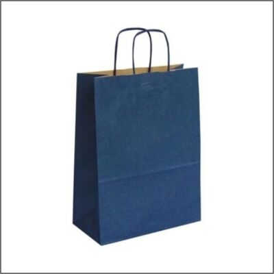 Bolsa de papel - Azul oscuro - 100 piezas - 31x25x11cm