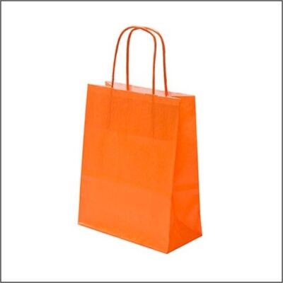 Sac en papier - Orange moyen - 100 pièces - 31x25x11cm