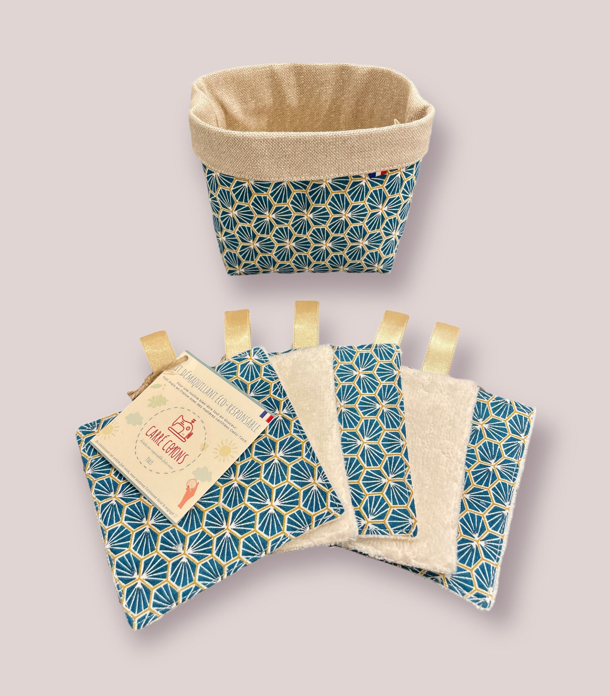 Schachtel mit 5 Wattepads zum Abschminken "Myosotis".