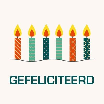 Cadeaukaartje - Bloemenkaartje - Gefeliciteerd - 7 x 7 cm - 20 stuks - met boorgaatje