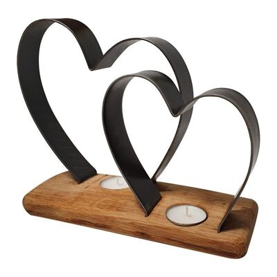 Porte-bougie chauffe-plat Twin Heart | BH04