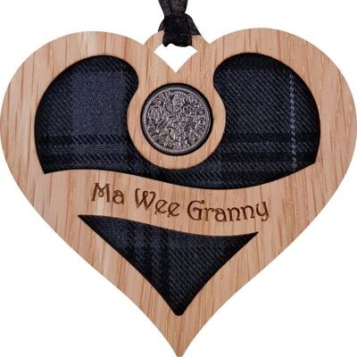 Ma Wee Granny Heart Lucky Sixpence | LS40