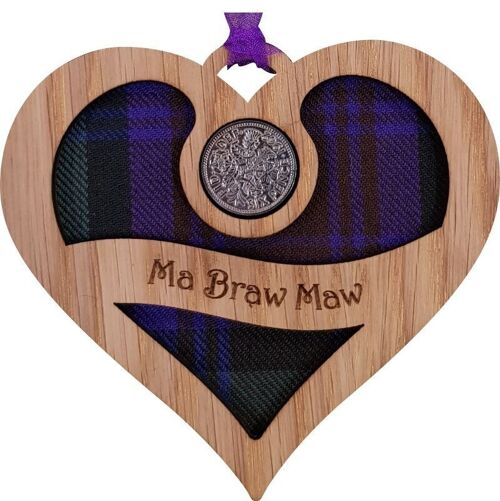 Ma Braw Maw Heart Lucky Sixpence | LS41