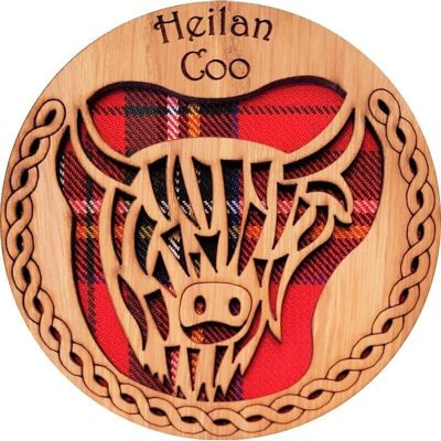 Runder Heilan Coo Untersetzer | LCR06