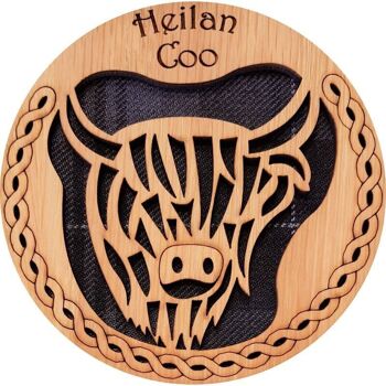 Dessous de verre rond Heilan Coo | LCR06 4