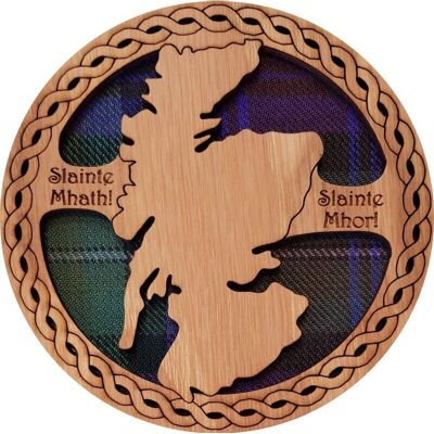 Sottobicchiere rotondo della mappa della Scozia | LCR05