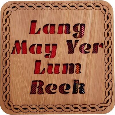 Lang May Yer Lum Reek Quadratischer Untersetzer | LCR19