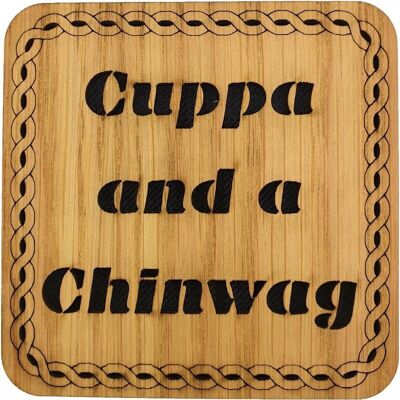 Cuppa y un posavasos cuadrado de Chinwag | LCR36