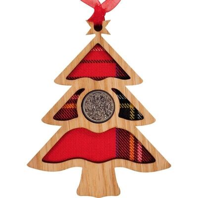 Tree Xmas Lucky Sixpence | X23