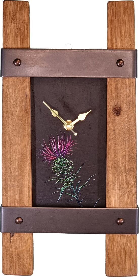 Thistle Slate Twin Stave Clock | SOC31