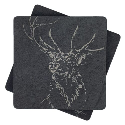 Stag Slate Coasters - 4 Pack | SOR24