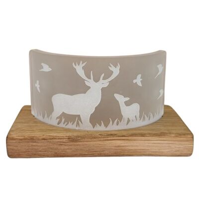 Petit porte-bougie chauffe-plat Stag Family | T06