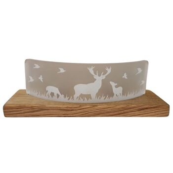 Grand porte-bougie chauffe-plat Stag Family | T07 1
