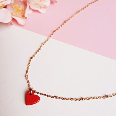 Necklace HEART Red special VALENTINE'S DAY