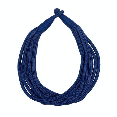 Collana a strati di corda blu reale