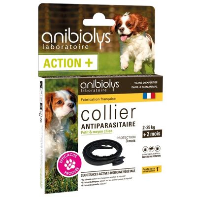 COLLIER ANTIPARASITAIRE PETIT & MOYEN CHIEN