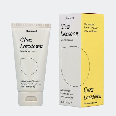 Mascarilla facial Glow Lowdown PHARMA OIL, 75ml