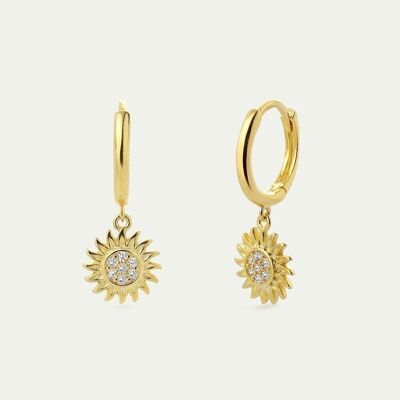 Daphne Earrings - Mint Flower -