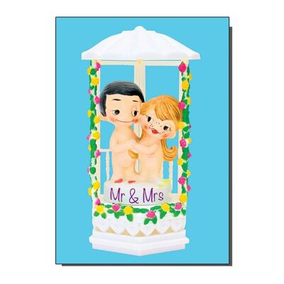 Herr und Frau Liebe ist inspirierte Hochzeitskarte