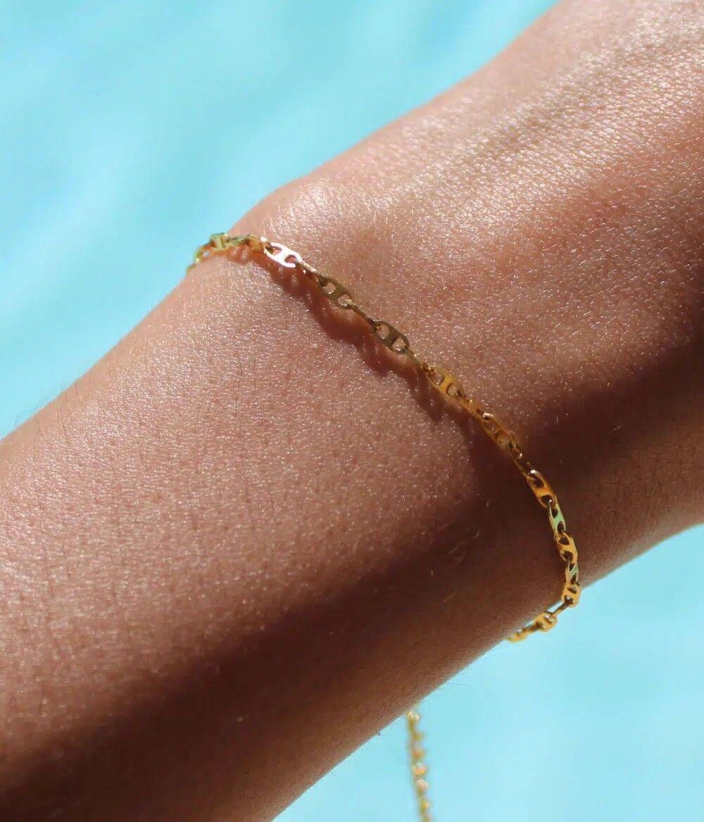 Bracciale catena sottile oro Procida | Gioielli fatti a mano in Francia