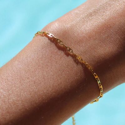 Gold Procida thin chain bracelet | Handmade jewelry in France
