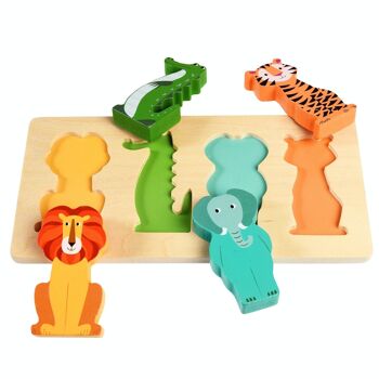 Puzzle en bois - Créatures colorées 2