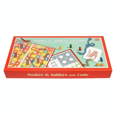 Schlangen & Leitern und doppelseitiges Ludo-Brettspiel