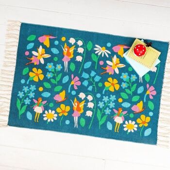 Tapis en coton - Les fées du jardin 2