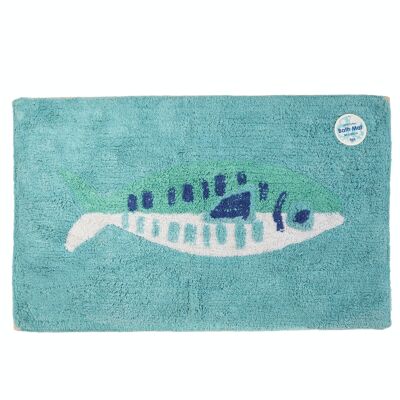 Tufted cotton bath mat - Fish