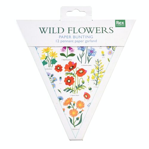 Paper bunting - Wild Flowers