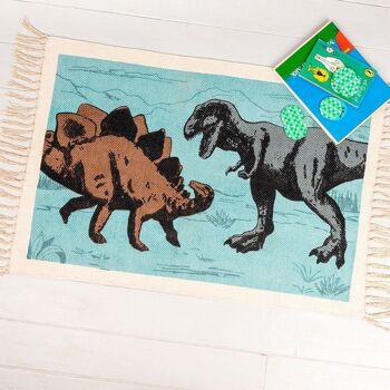 Tapis en coton - Dinosaure terrestre préhistorique 2