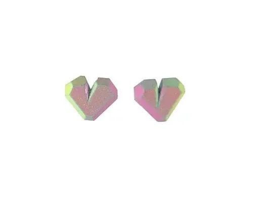 The Wood Hearts Studs