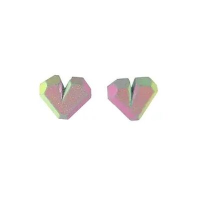 The Wood Hearts Studs