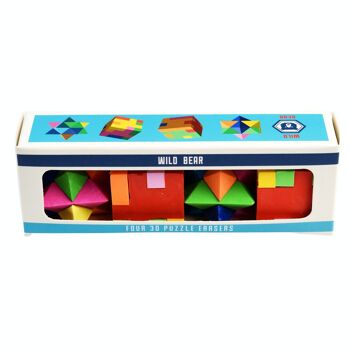 Gommes puzzle 3D (lot de 4) - Ours sauvage 2