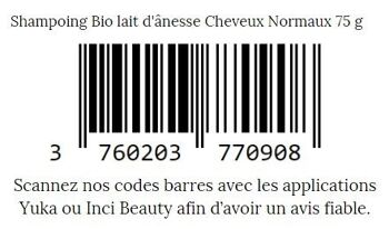 Shampoing Bio lait d'ânesse Cheveux Normaux 8