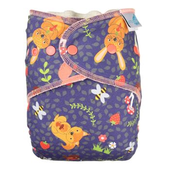 Little Clouds - couches culottes en tissu - couche de nuit XXL (16-25 kg) - animaux de la forêt (sans inserts) 2